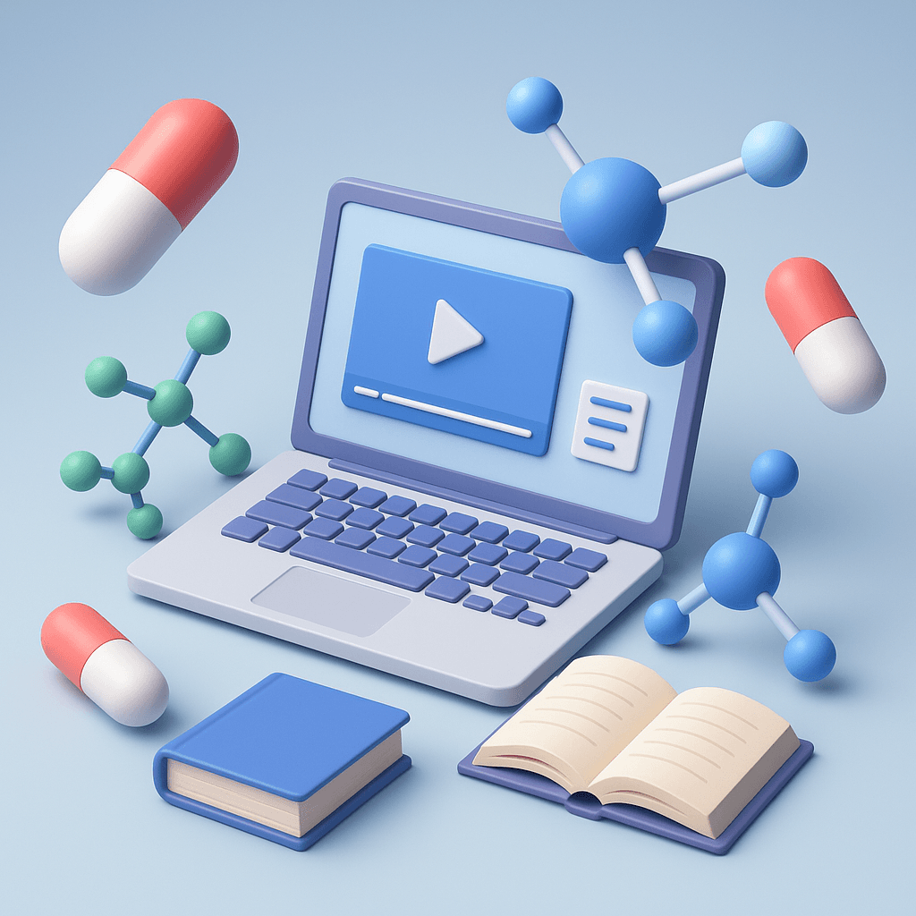 Healthcare professionals learning pharma skills